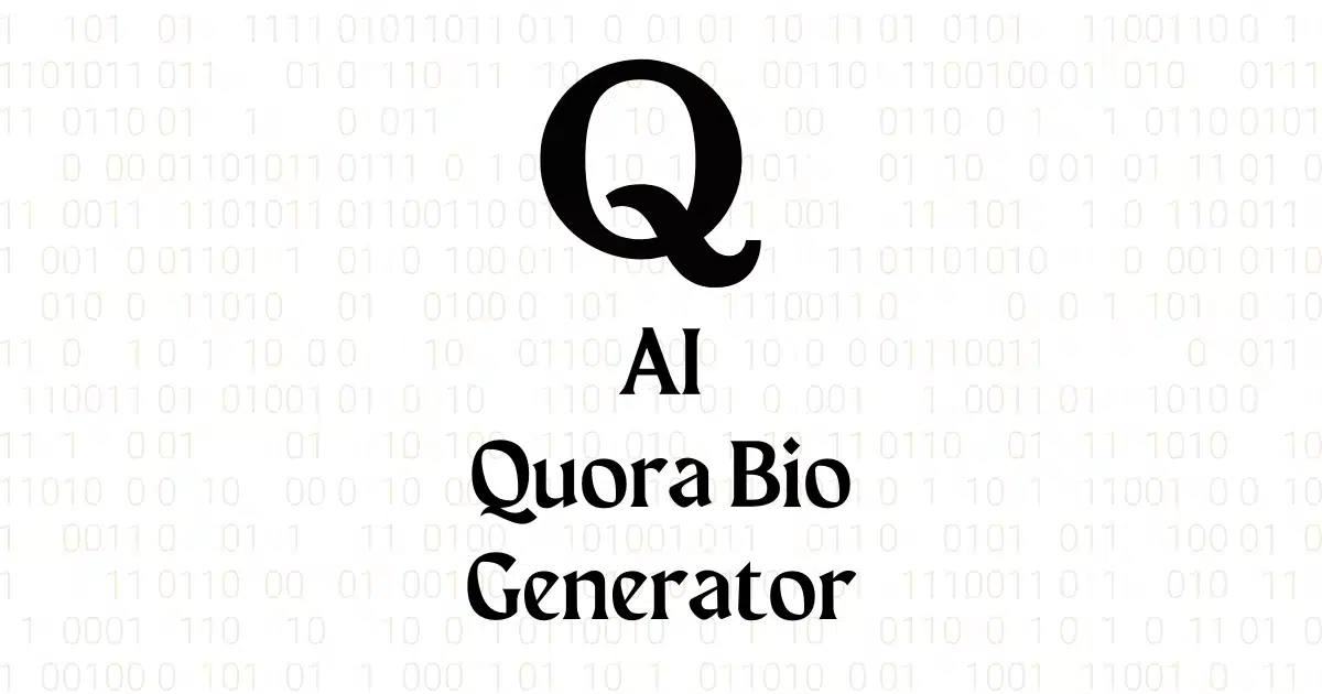 Gerador de biografia AI Quora gratuito