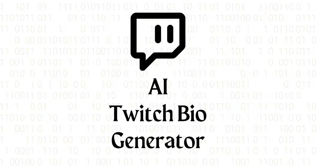 Free AI Twitch Bio Generator