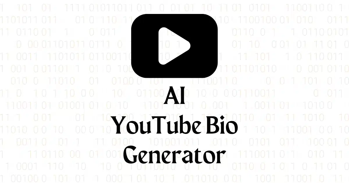 Générateur gratuit de bio AI sur YouTube